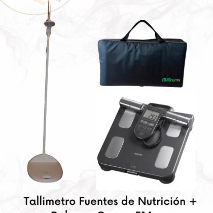 Pack 18: Tallímetro Portátil Fuentes de Nutrición + Balanza Omron 514C + Maleta de traslado