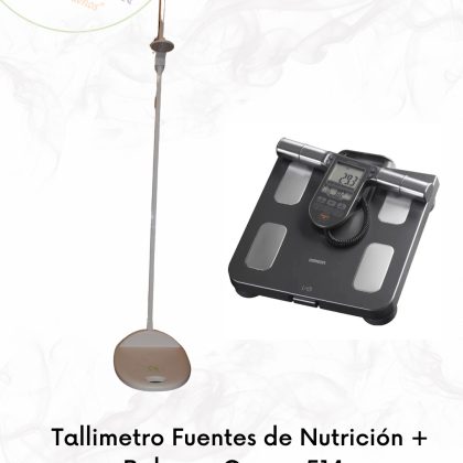 Pack 17: Tallímetro Portátil Fuentes de Nutrición + Balanza Omron 514C
