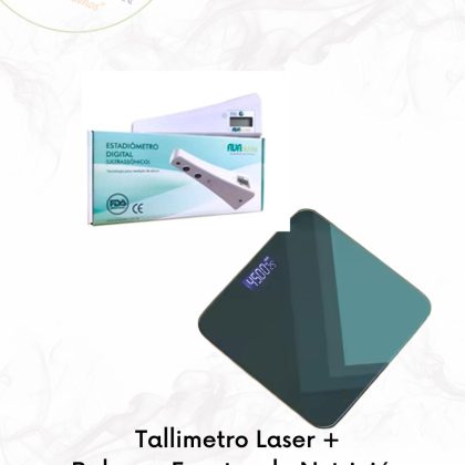 Pack 15: Balanza Fuentes de Nutricion(sin bioimpedancia) + Tallímetro Laser Ultrasónico